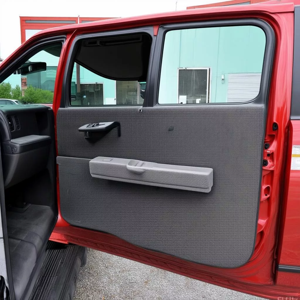 Xe tải được dán cách âm