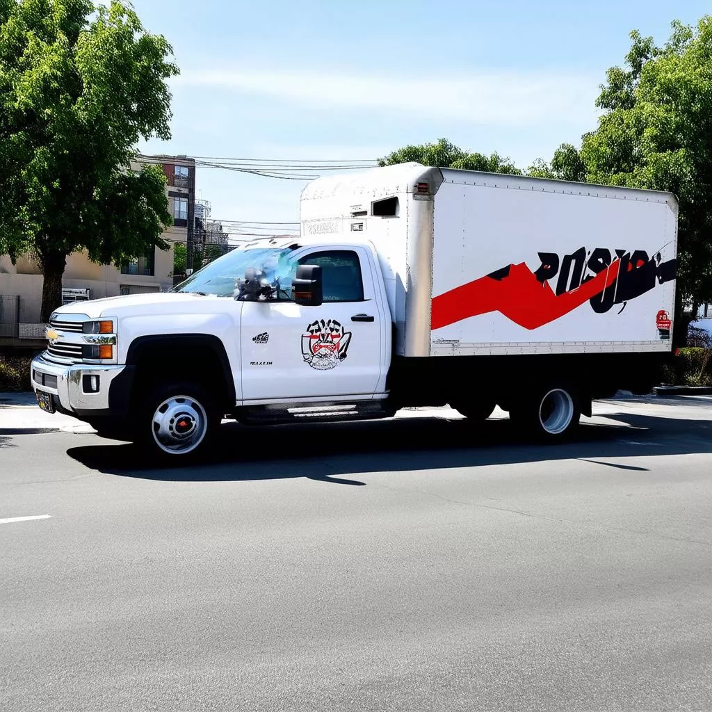 Xe Tải Được Dán Decal Đẹp Mắt