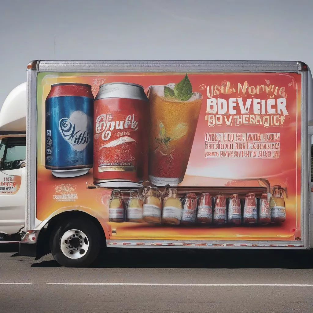 Xe tải được dán quảng cáo