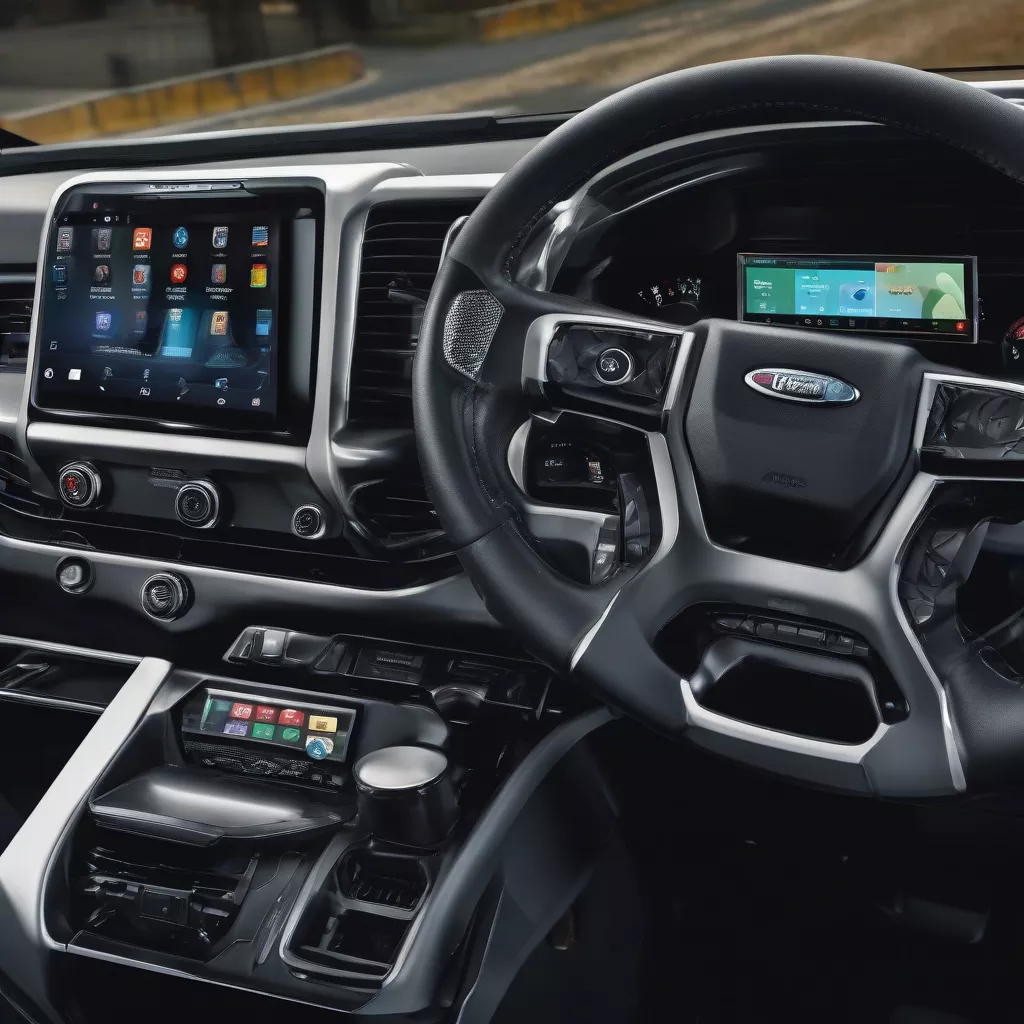 Xe tải được lắp đặt màn hình Android