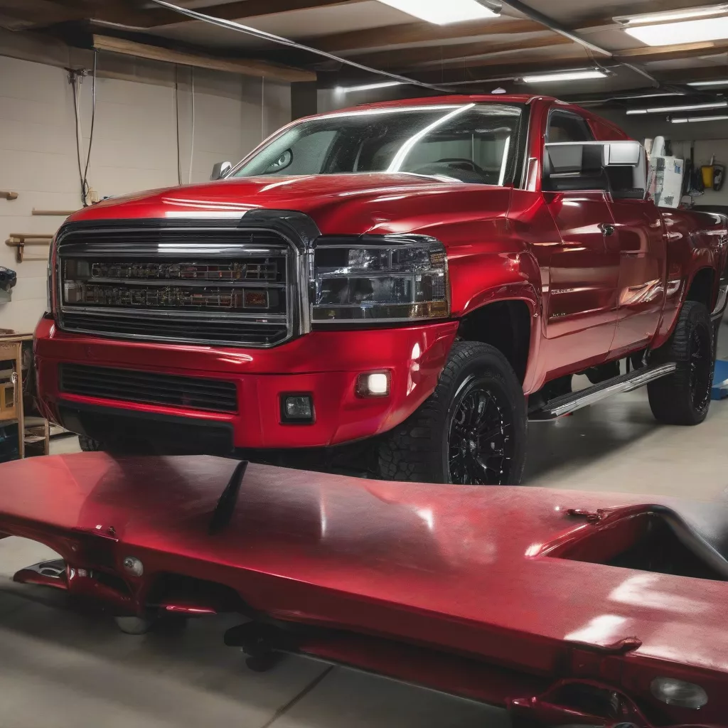 Xe tải được sơn mới