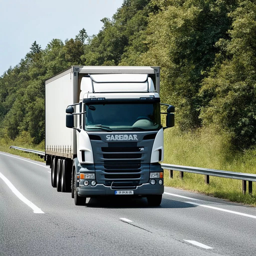 Xe tải trên đường phố