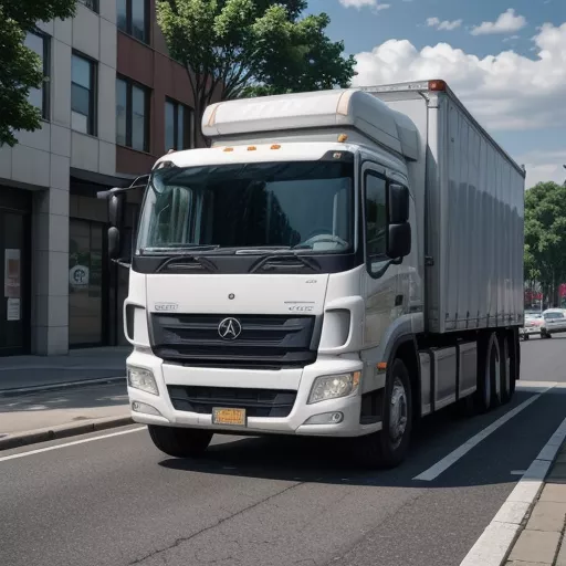 White FAW 6.8T Enclosed Truck with Yuchai Engine