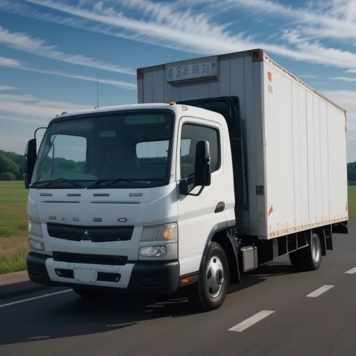 Fuso Canter 4.7LW Refrigerated Truck Transporting Goods