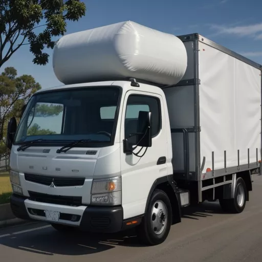 Xe tải Fuso Canter 6.5 Wide 3.5 tấn thùng bạt màu trắng