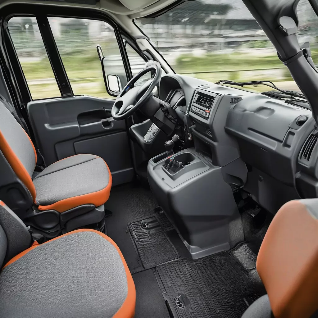 Nội thất bên trong xe tải Fuso Canter 8.2HD 5 tấn thùng kín