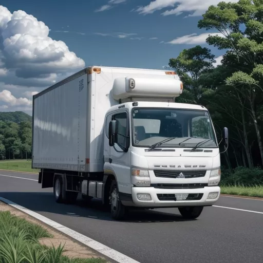 Camião frigorífico Fuso Canter em circulação