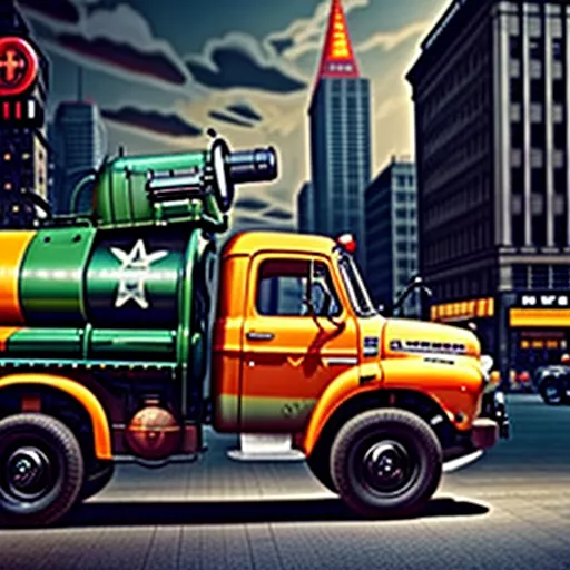 Gaz MM 卡车在城市中行驶