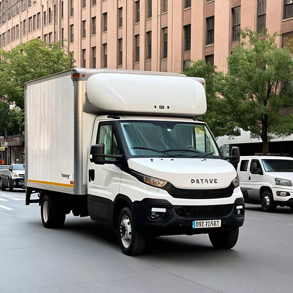 Truck delivering goods