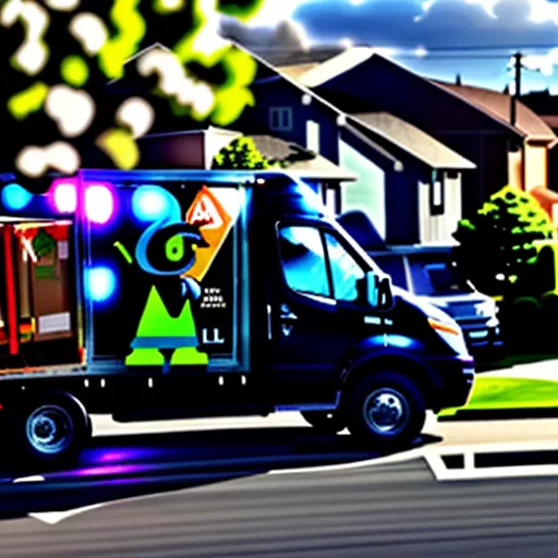 Xe tải giao hàng qua app Lala