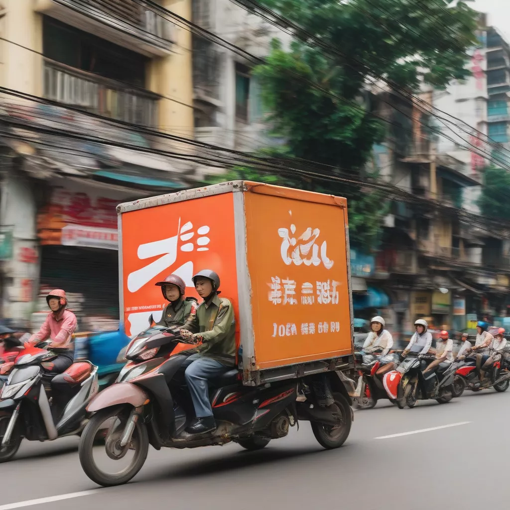 Xe tải giao hàng tại Hà Nội