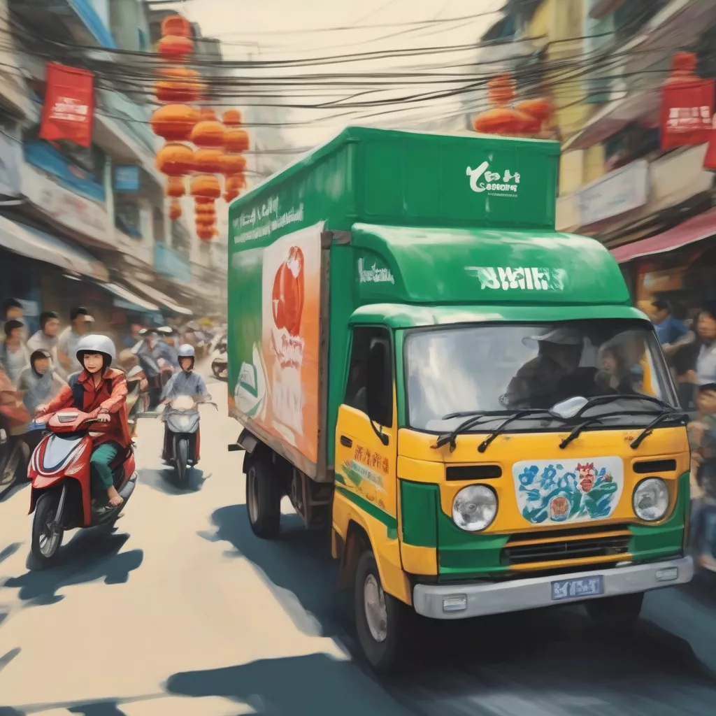 Delivery truck in Hai Phong