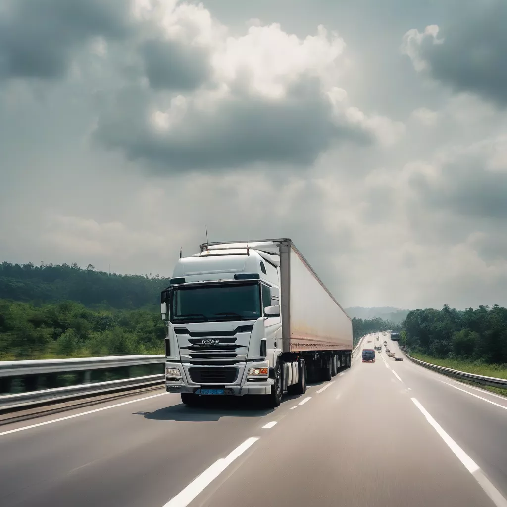 Truck delivering goods