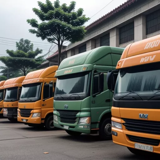 Variedade de camiões em Hanói