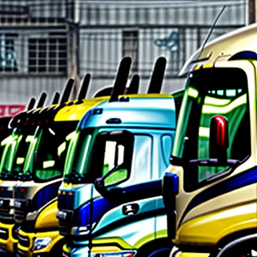 Truk Xe Tải Hà Nội diparkir di showroom