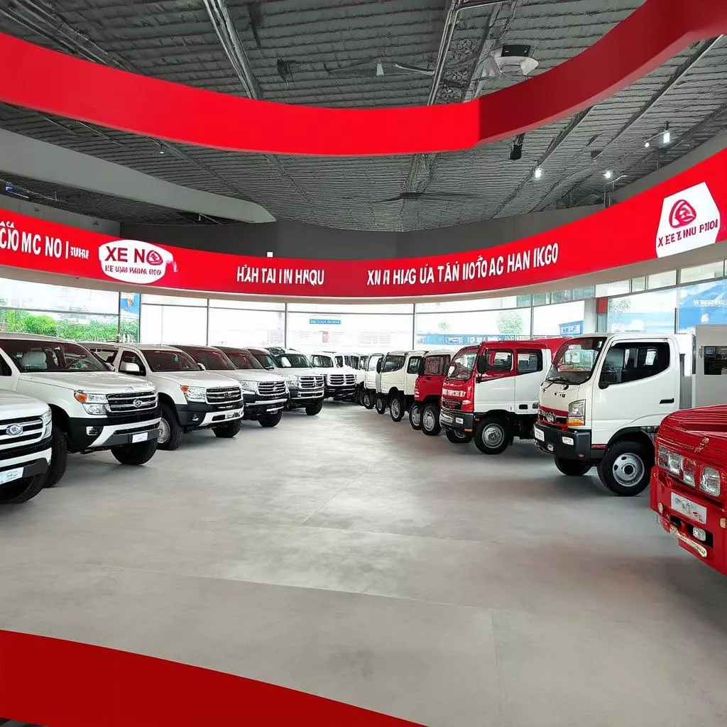 Xe tải Hà Nội trưng bày