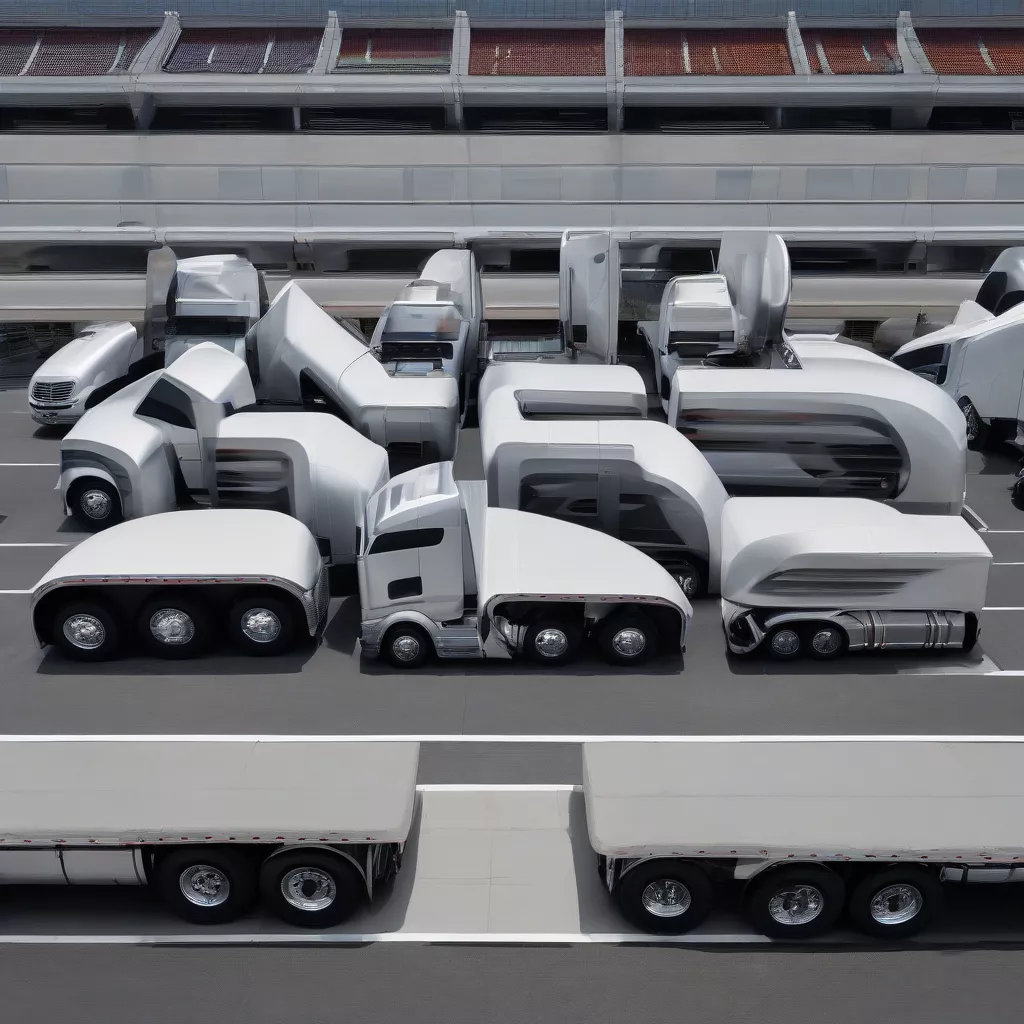 Modern trucks with impressive designs