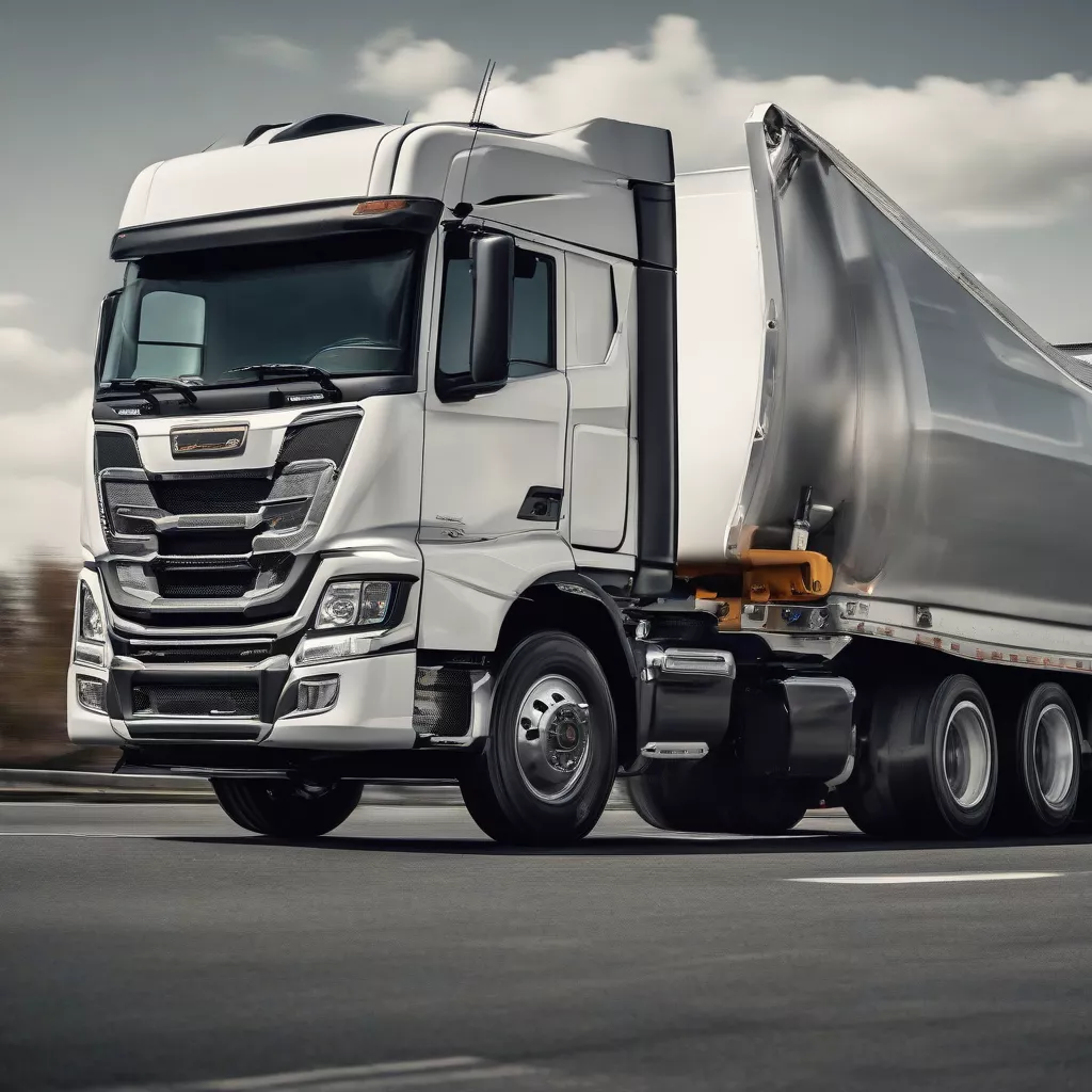 Modern Truck at an Auto Show