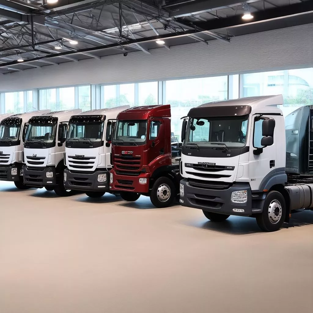 Modern Trucks at Hanoi Truck