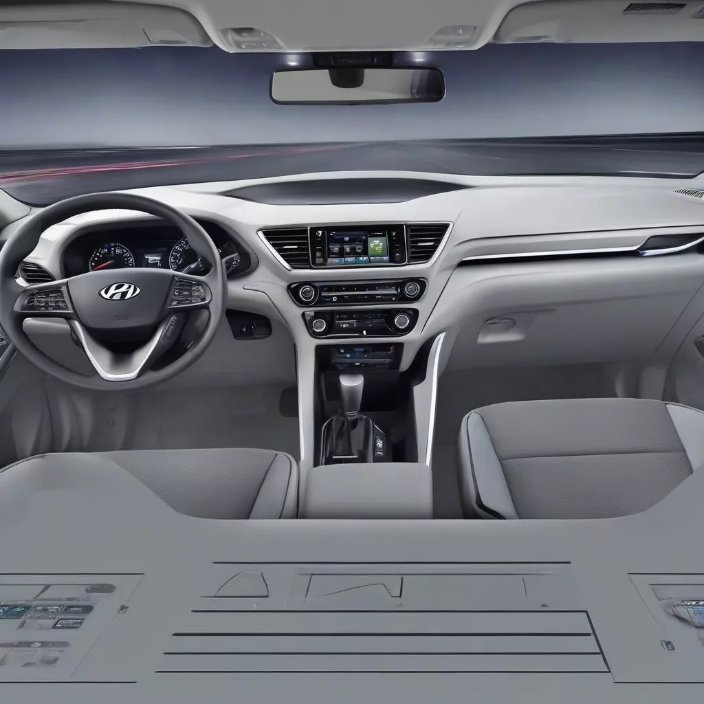 Xe tải Hyundai với màn hình cảm ứng hiện đại