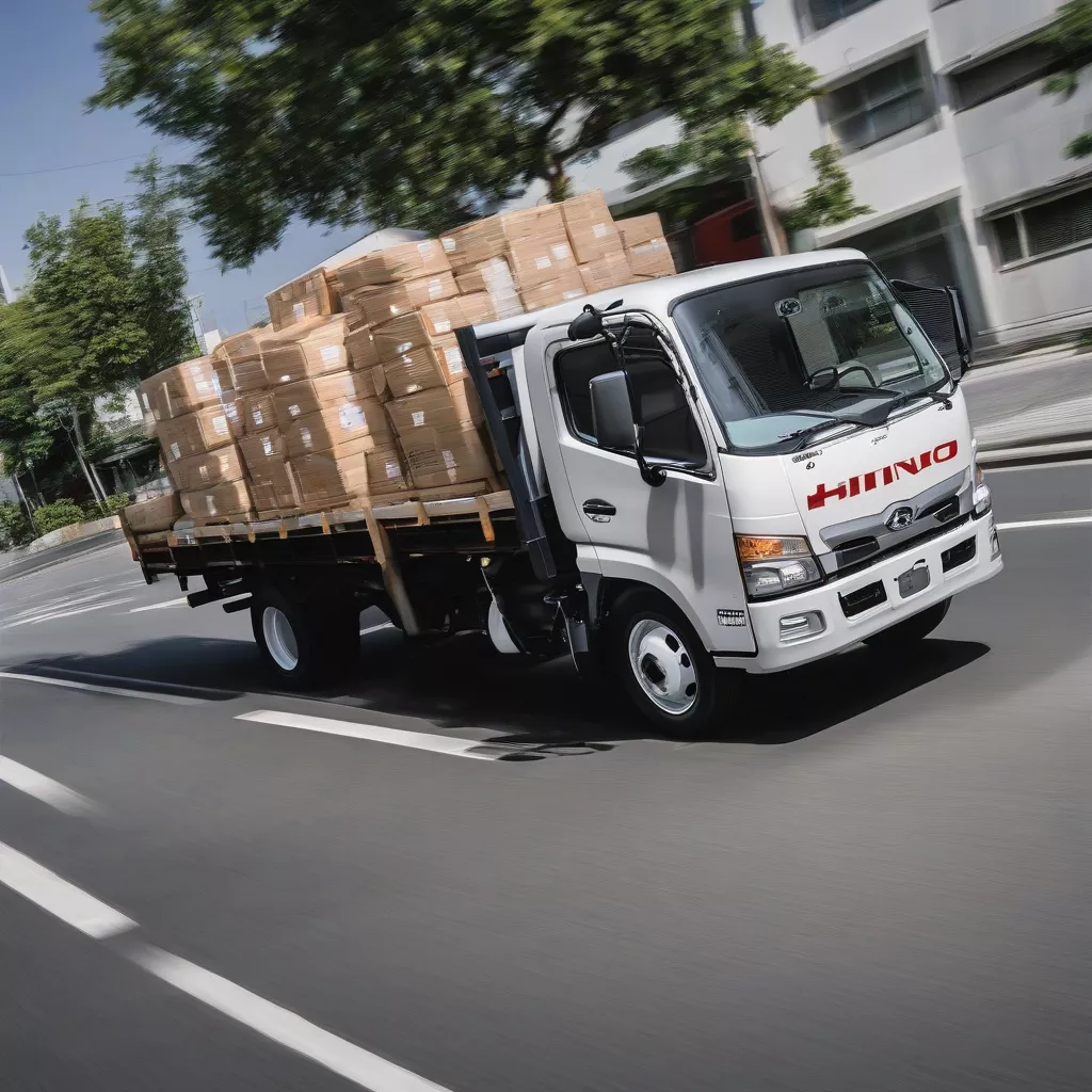 Xe tải Hino 300 trên đường phố