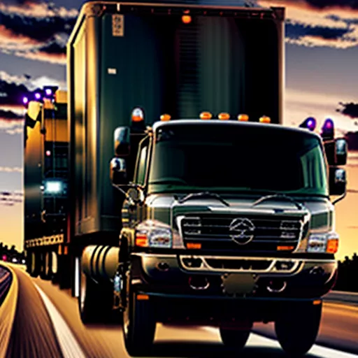 Hino 500 truck on the highway