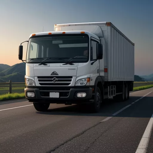 Xe tải Hino di chuyển trên đường