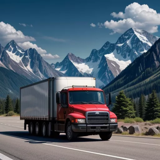 Hino truck on the road