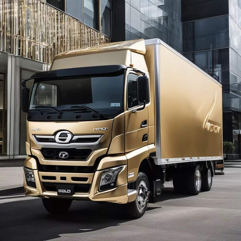 Camion Hino couleur bronze
