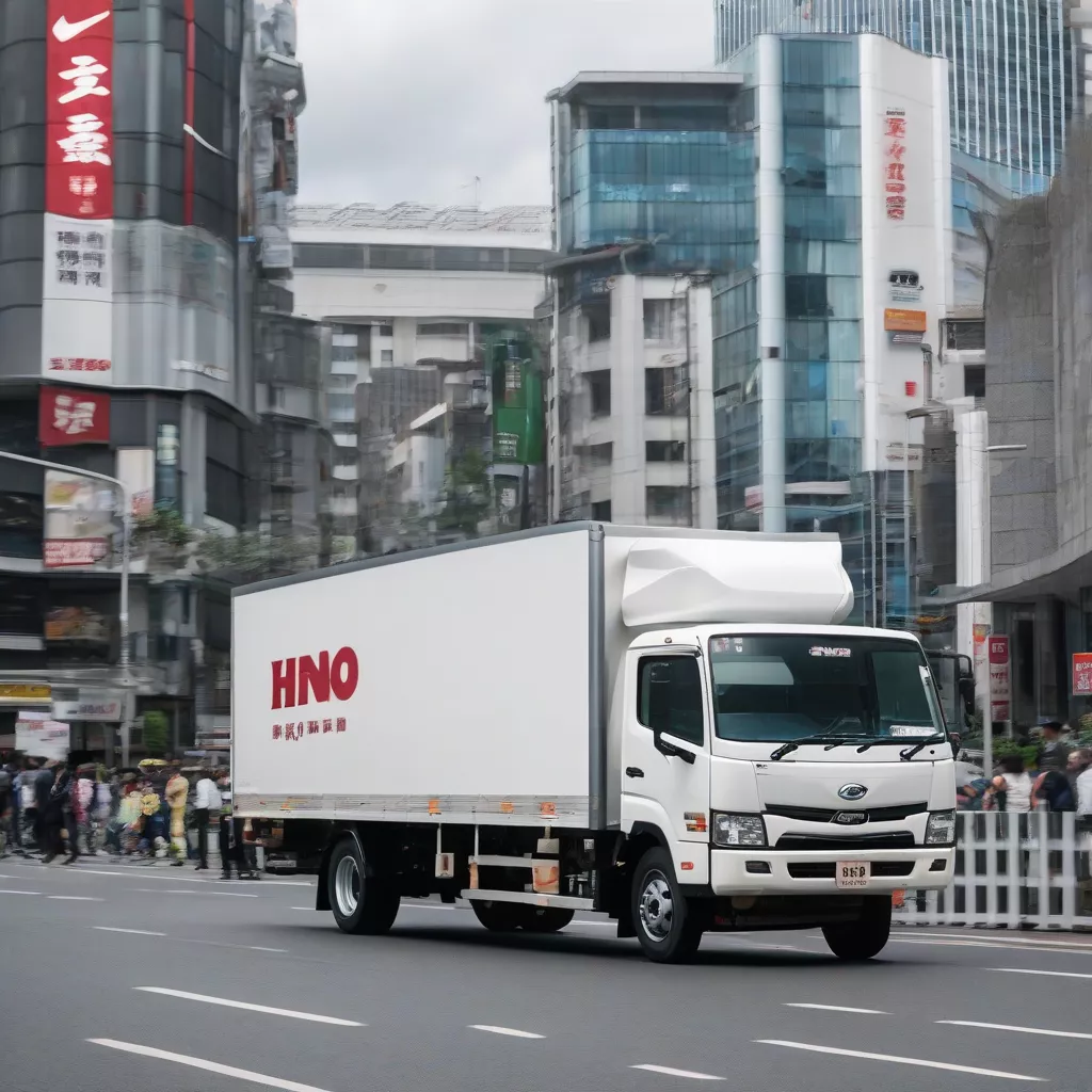 Hino Truck Making a Delivery