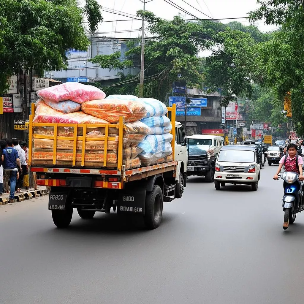 Hino trucks in Hanoi