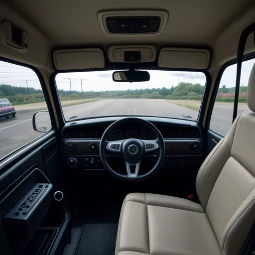 Intérieur du camion Howo T5G 4 essieux avec bâche