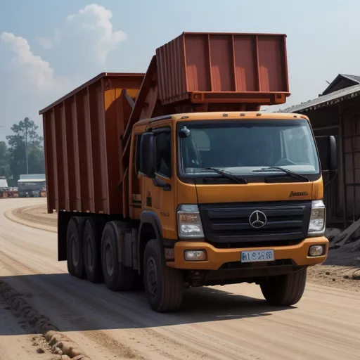 Howo truck at a construction site