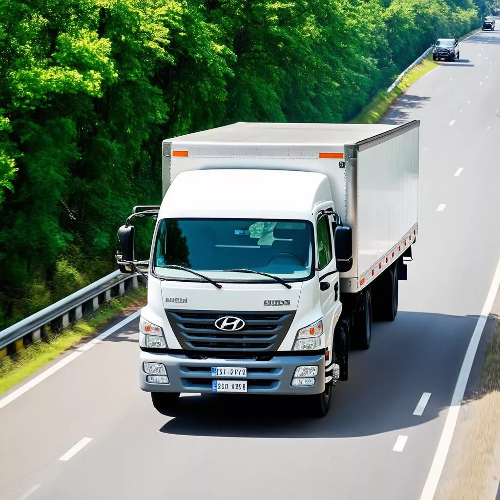 Hyundai LKW auf der Straße