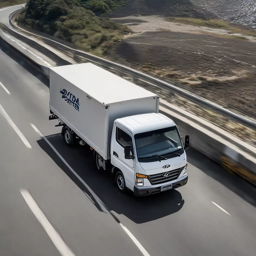 Hyundai Porter H150 auf einer Autobahn