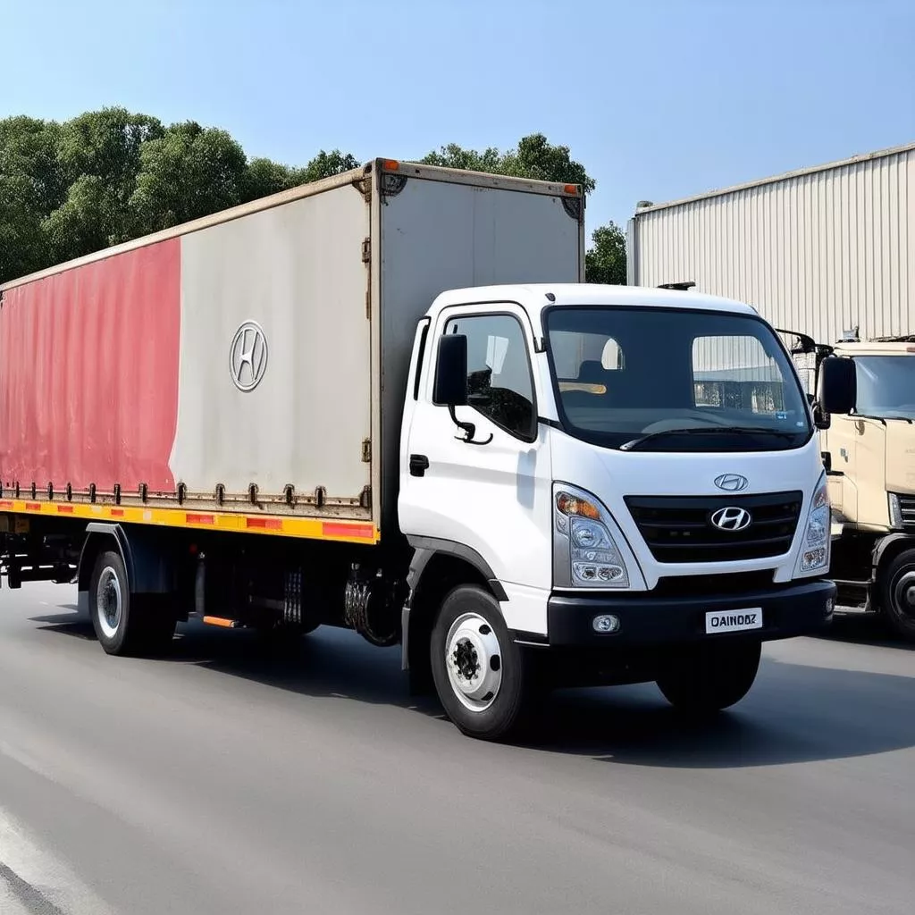 Xe tải Hyundai vận chuyển hàng hóa
