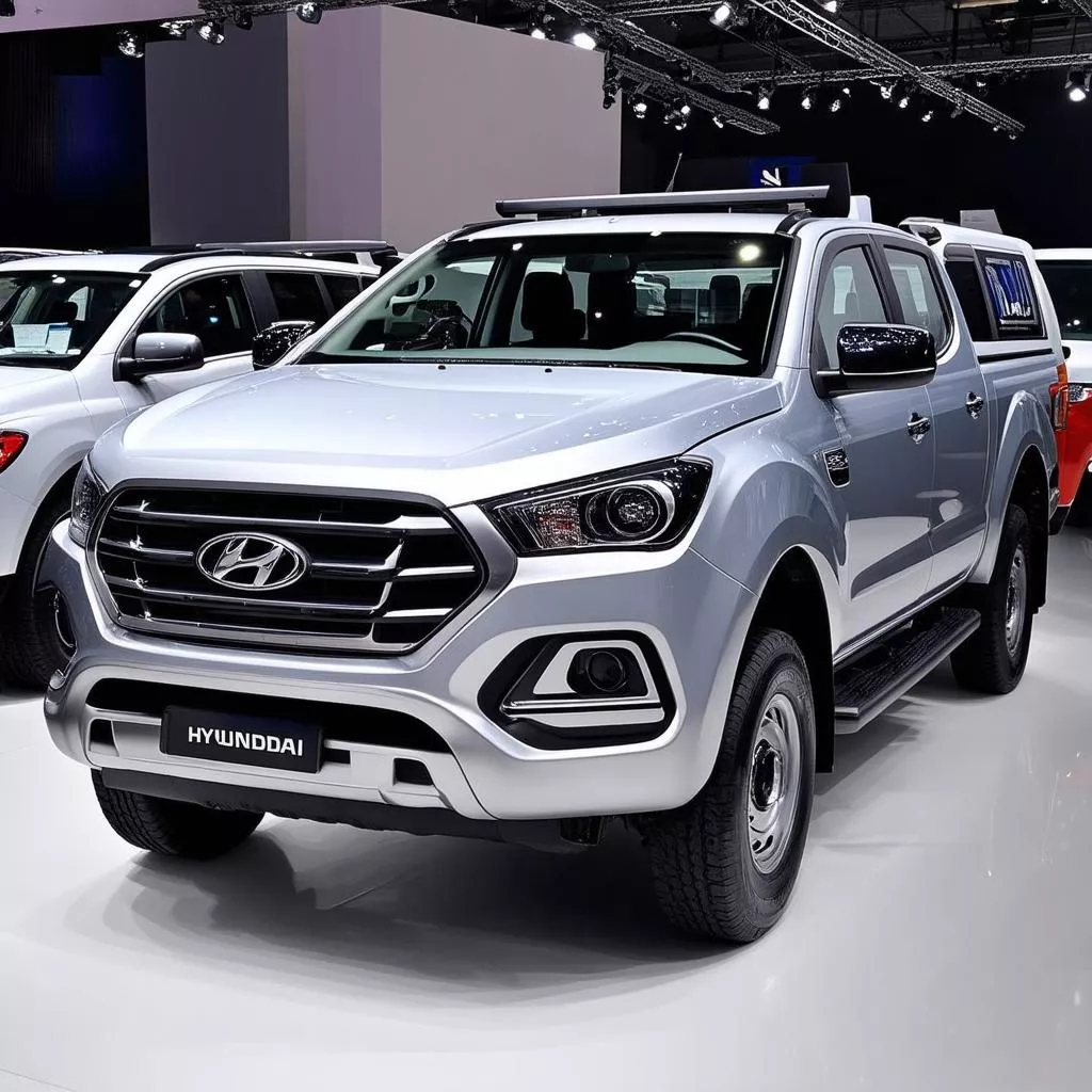 Xe tải Hyundai được trưng bày tại showroom