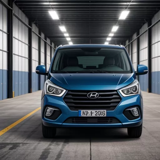 Camion Hyundai H150 de couleur bleue