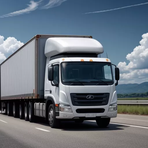 Xe tải Hyundai HD320 di chuyển trên đường