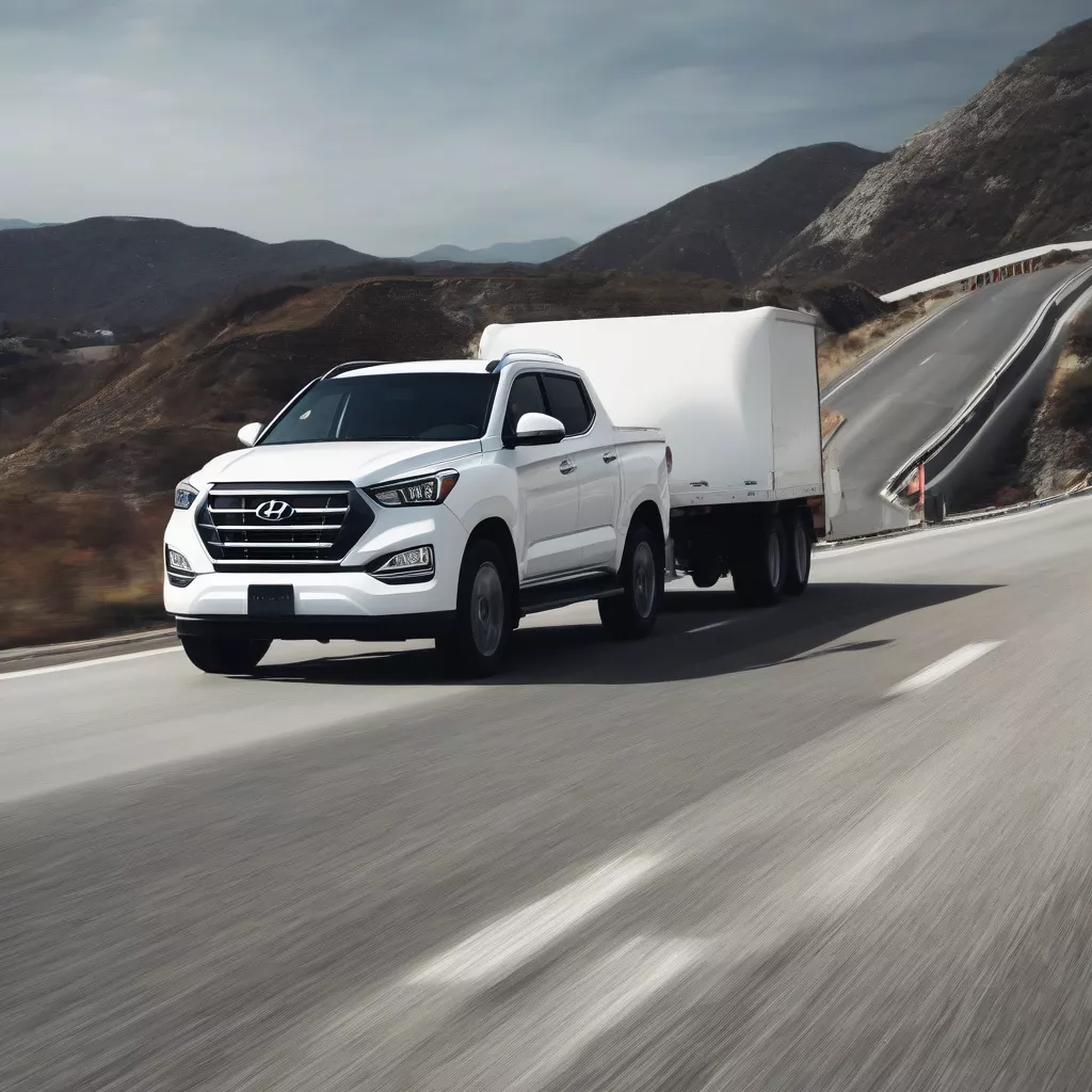 Xe tải Hyundai màu trắng