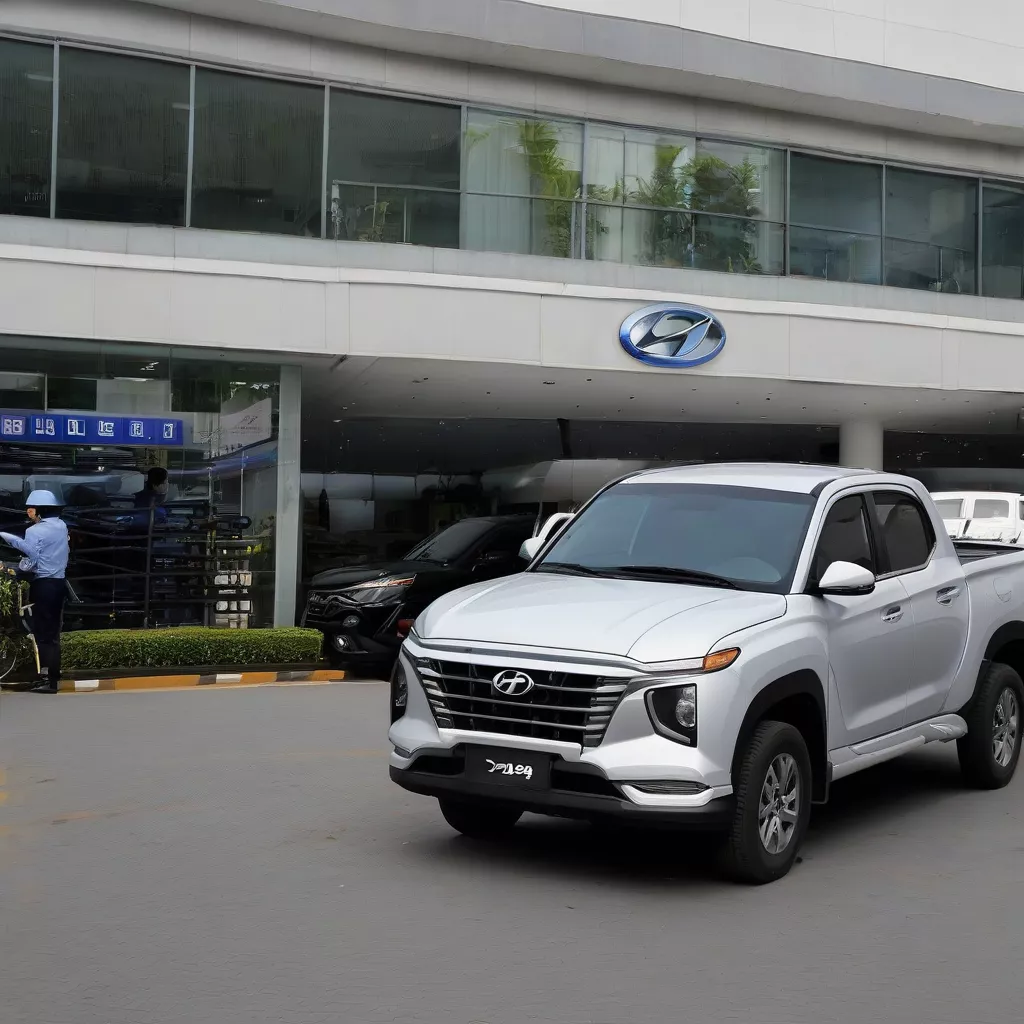 Hyundai trucks in Hanoi