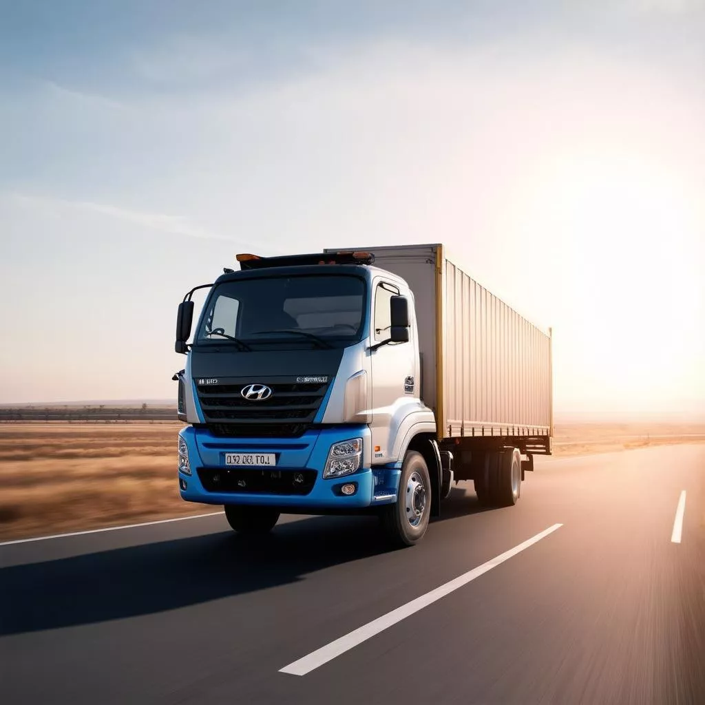 Hyundai Lkw an einem sonnigen Tag
