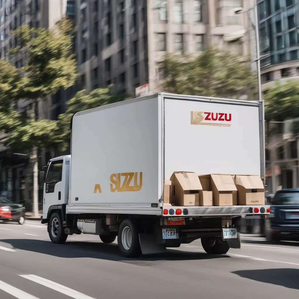 五菱荣光小卡正在城市中运送货物