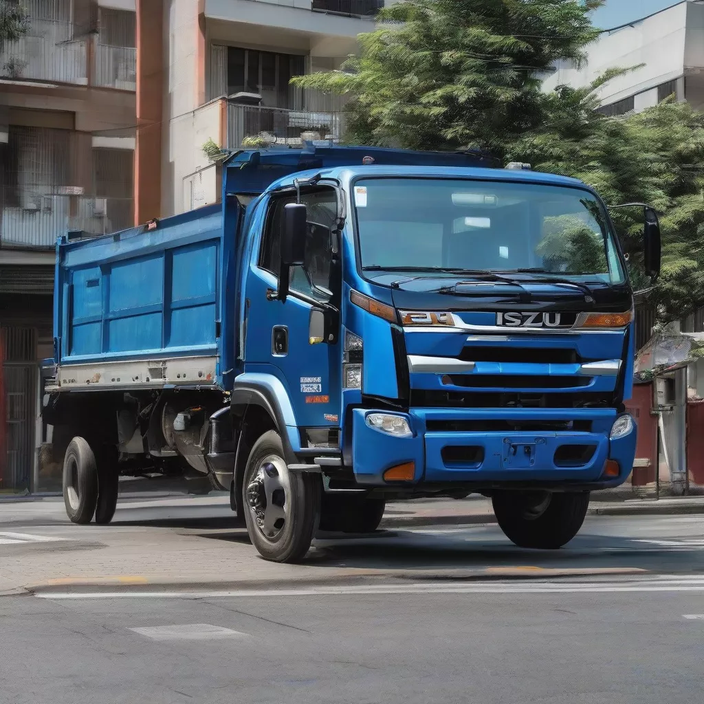 Blauer Isuzu 2,9 Tonnen Lkw