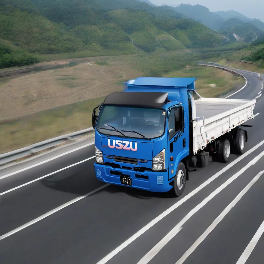 Isuzu LKW auf der Autobahn