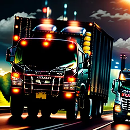 Camião Isuzu a transportar mercadoria