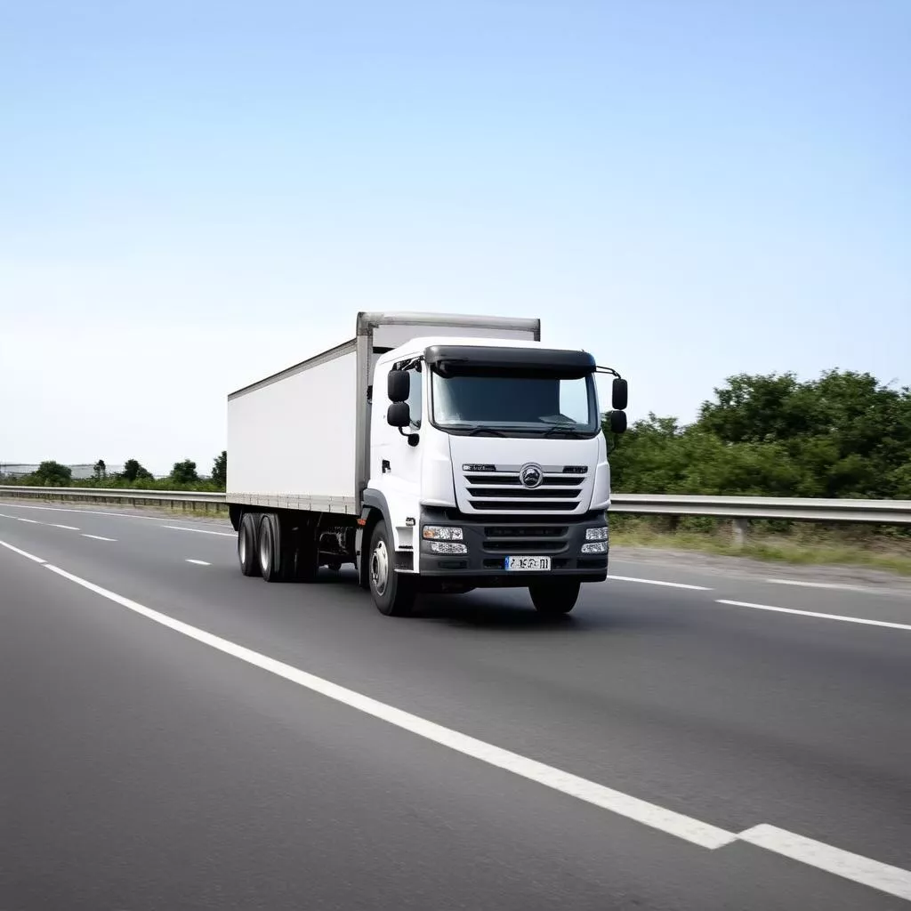 Isuzu LKW auf der Autobahn