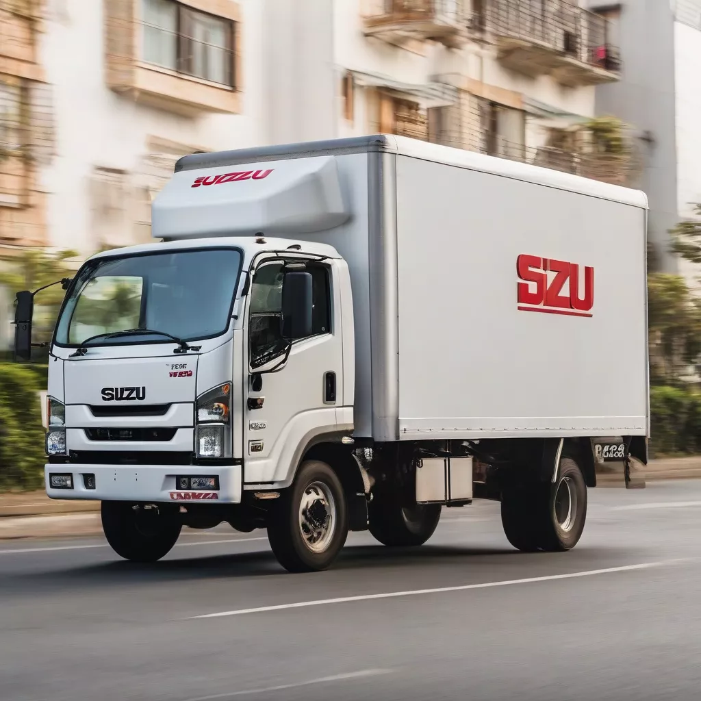 Xe tải Isuzu giao hàng