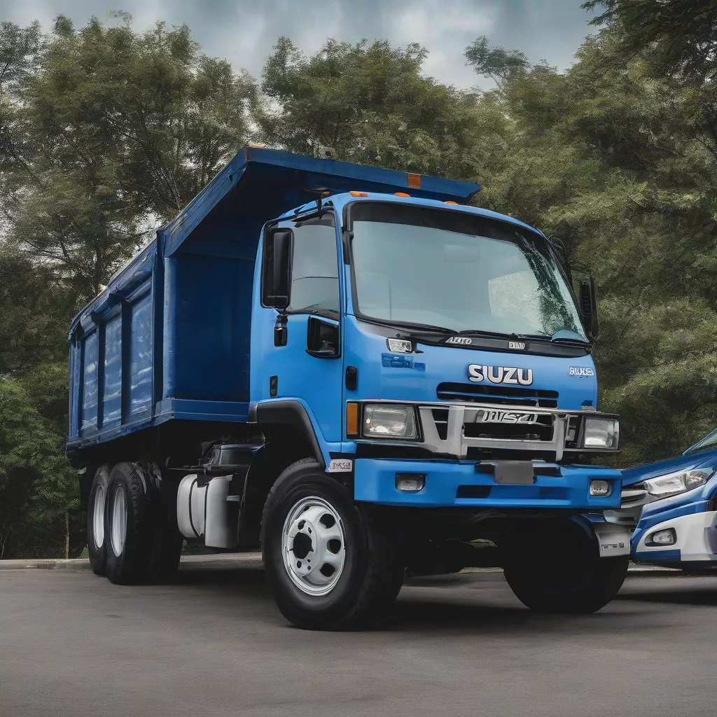 Blue Isuzu Truck