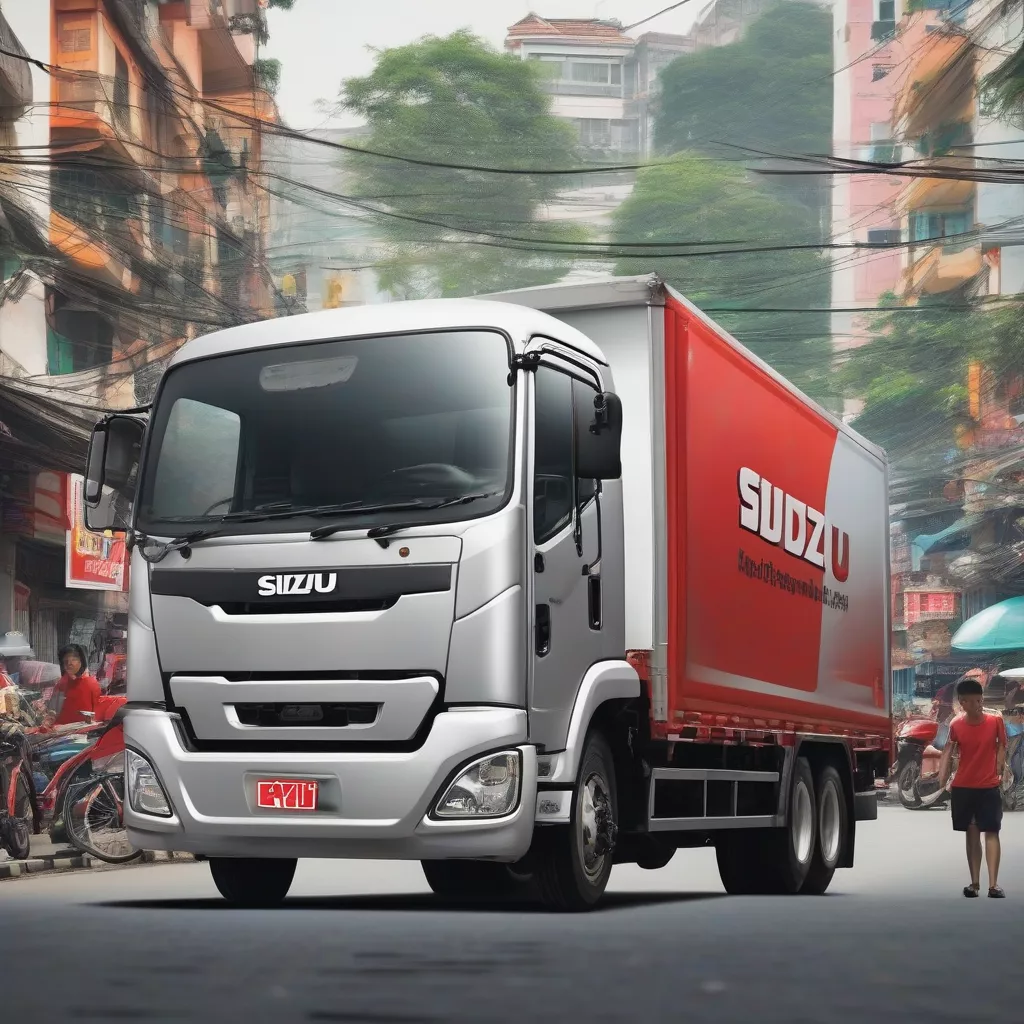 Truk Isuzu di Hanoi